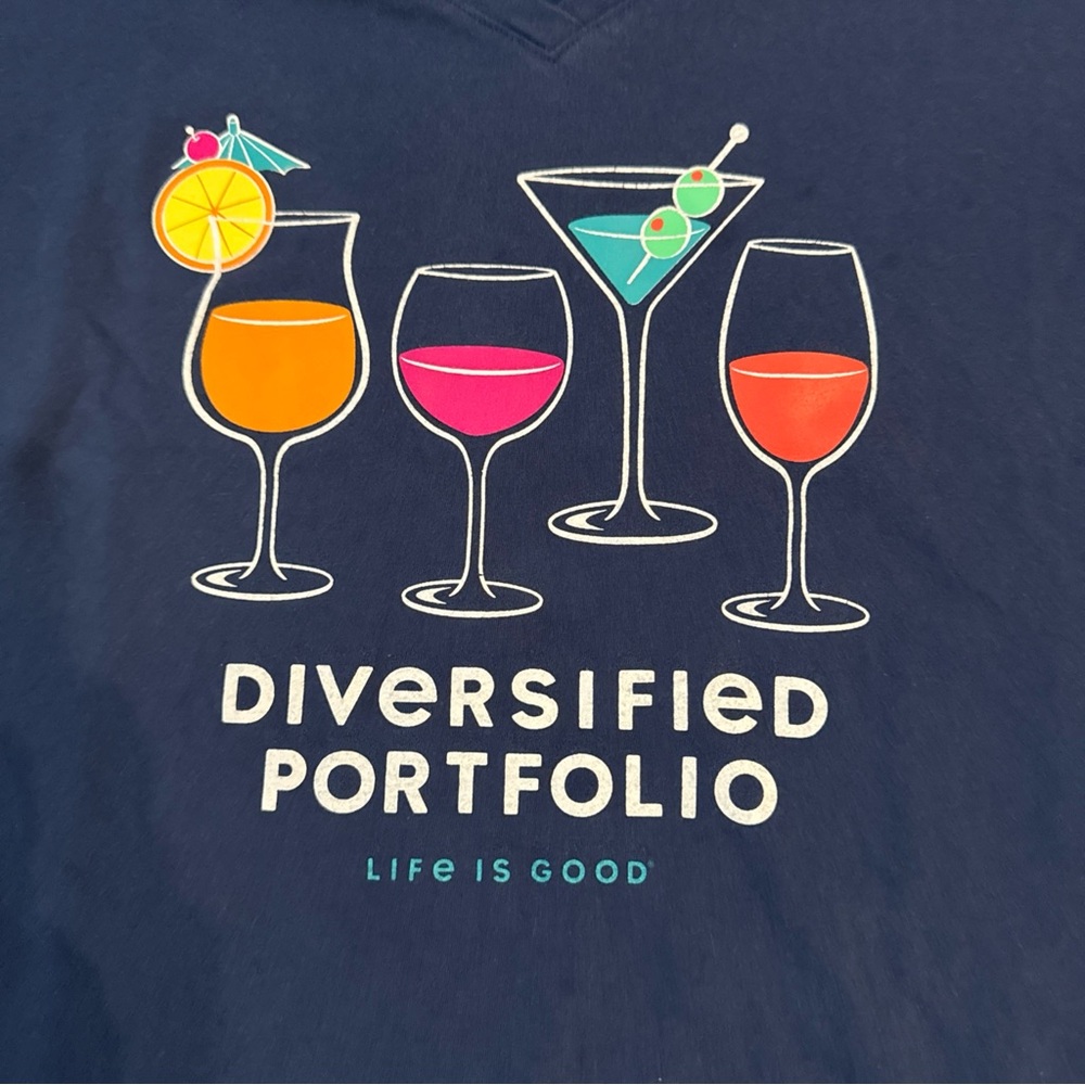 Life Is Good Women's Blue Cocktail Graphic Tee - Picture 2 of 4
